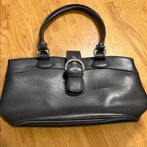 Coach Black Leather Satchel